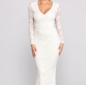 Brooke Lace V Neck Formal Dress
